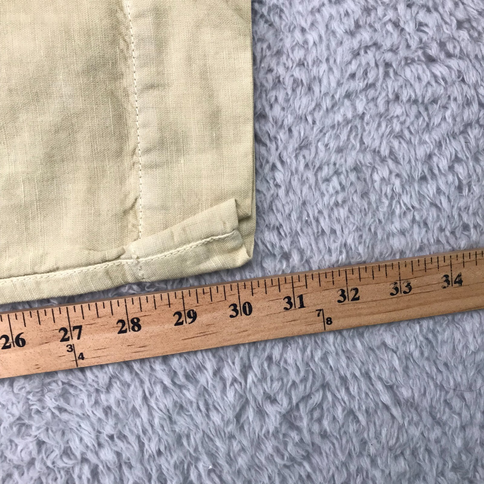 Sundance Pants Womens 8 Yellow Linen Blend Lace Trim Roll Up Patch Pockets NEW