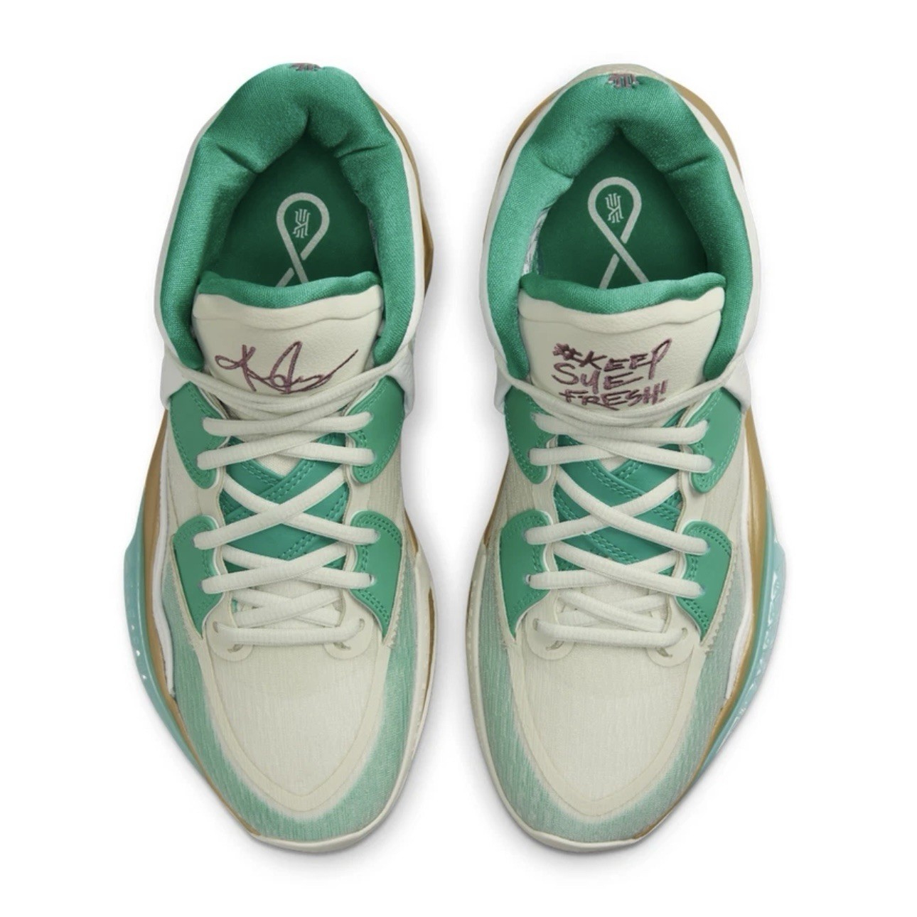 Nike Kyrie Infinity Golden Tribute Sue Bird Keep Sue Fresh Ivory Turquoise Sz 11