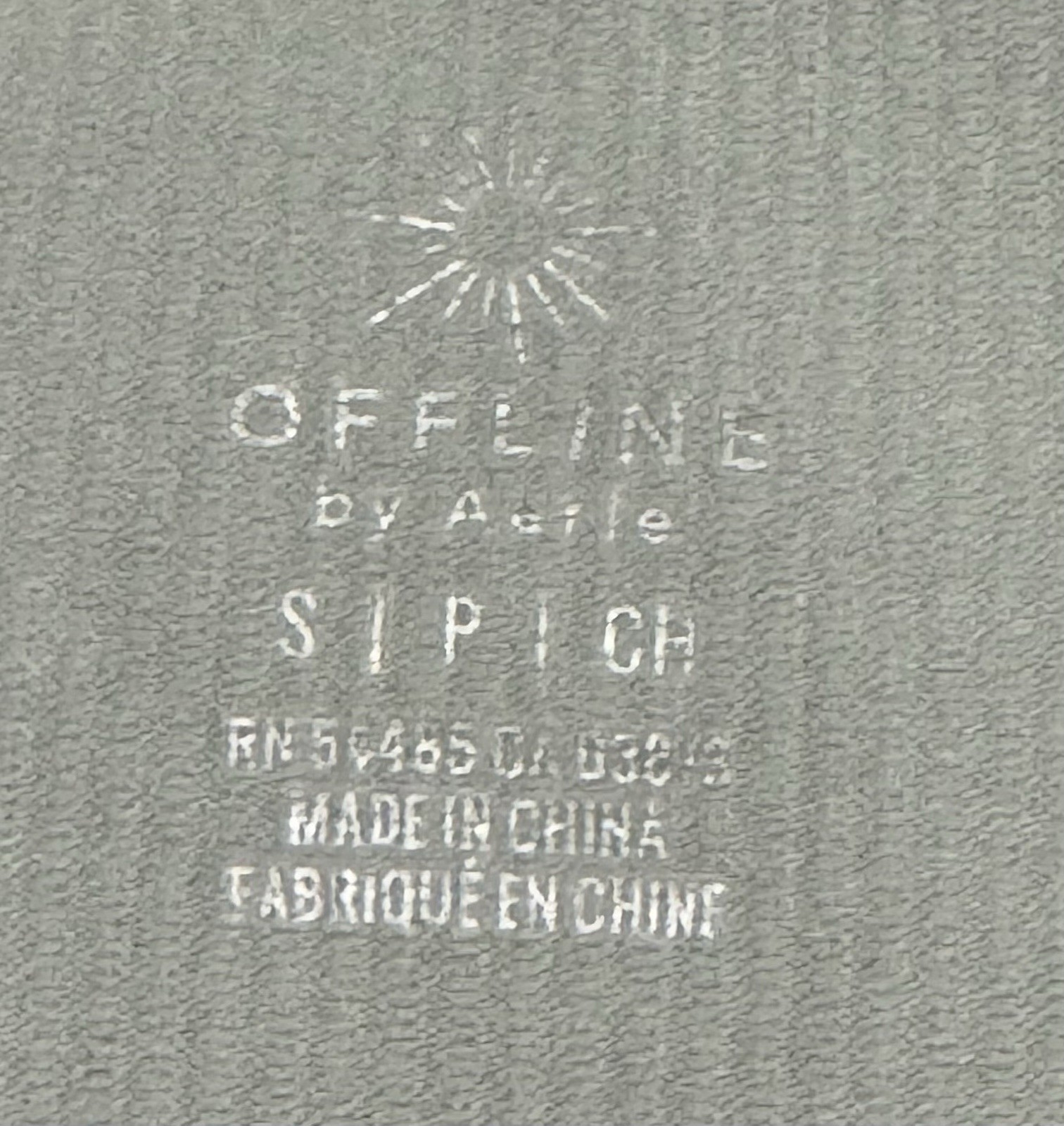Offline by Aerie Big Chill Seamless Long Sleeve Crop Top in a grey/stone color