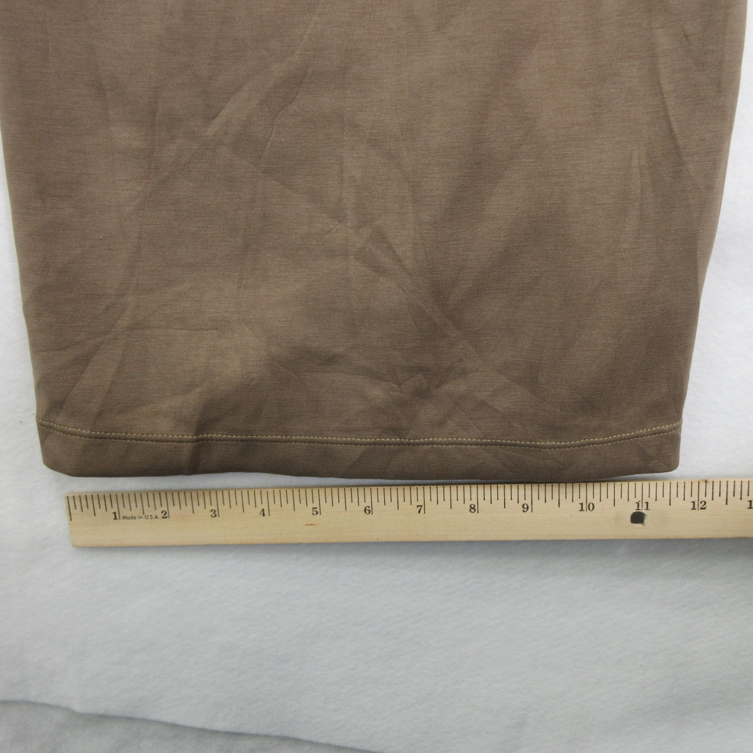 Ododos Womens Pants XL Brown Wide Leg Pull On Pockets Stretch New