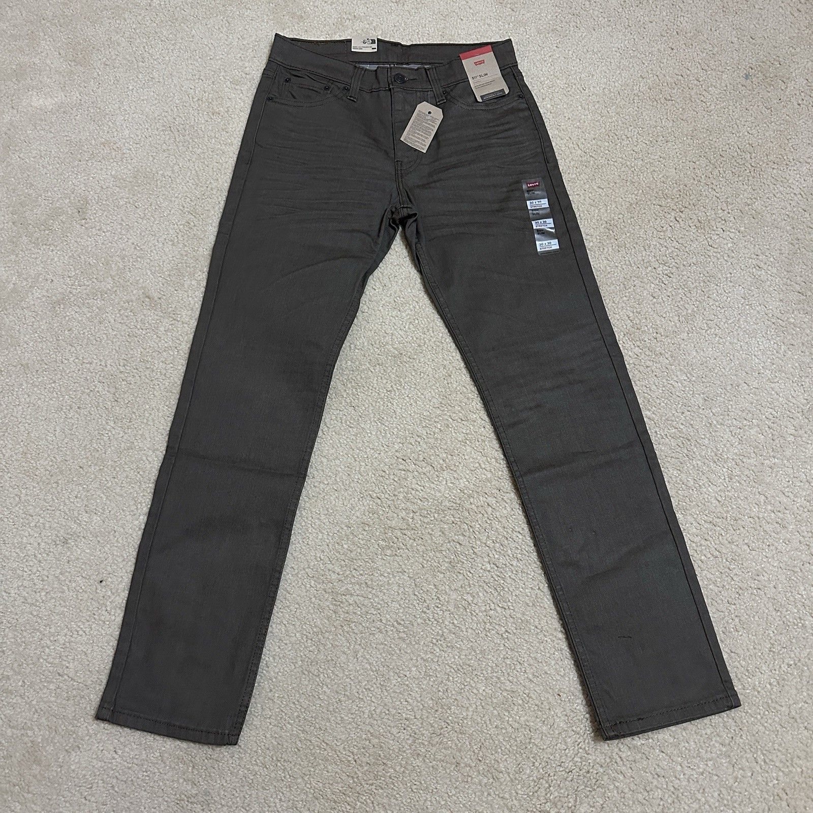 Levi’s 511 Jeans Men’s Size 30W X 30L New Khaki Slim Fit Stretch NWT B