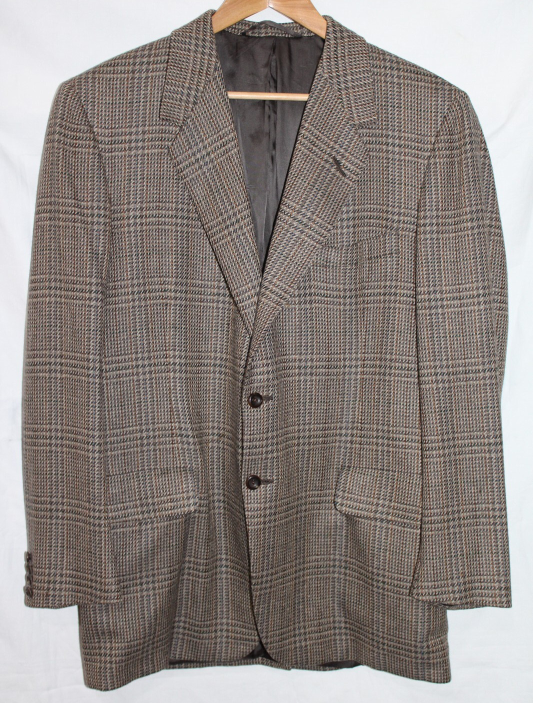 Vintage OXFORD CLOTHES 100% cashmere Hounds tooth Blazer Jacket US 44