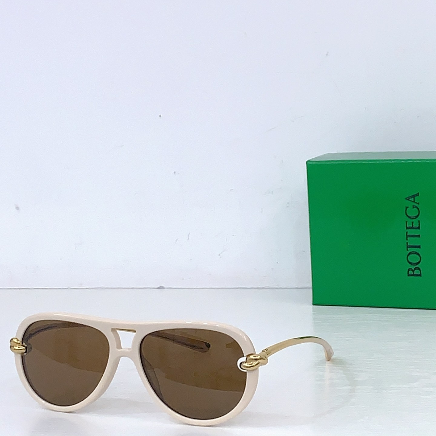 BOTTEGA VENETA Sunglasses Aviator Metal Frame – Model: BV1418S – Size: 58-15-145