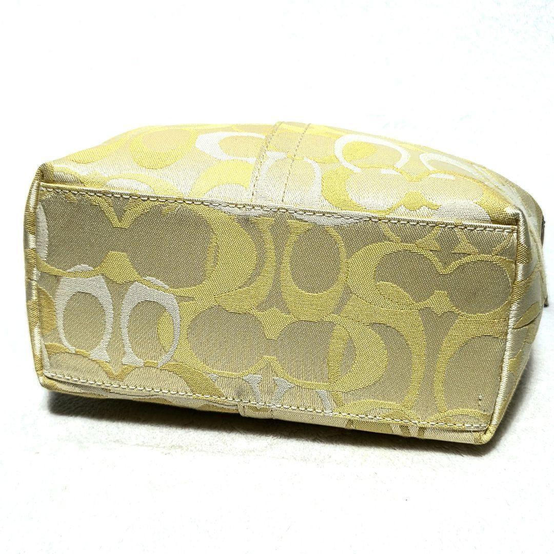 Coach Accessory Pouch Signature Yellow 6561 Rare Japan Excellent 0611372