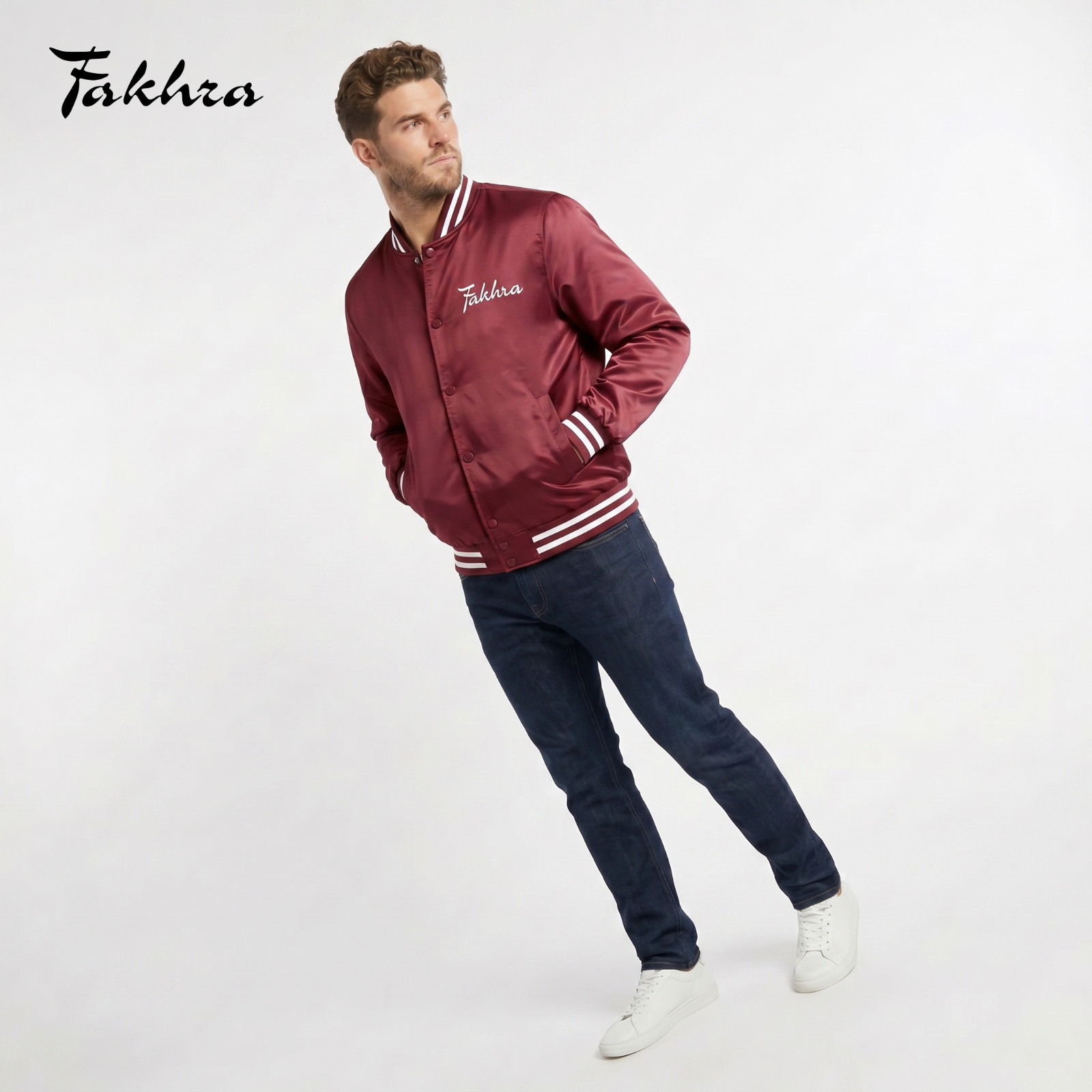 Maroon Satin College Letterman Jacket Premium Baseball-Inspired Outerwear,