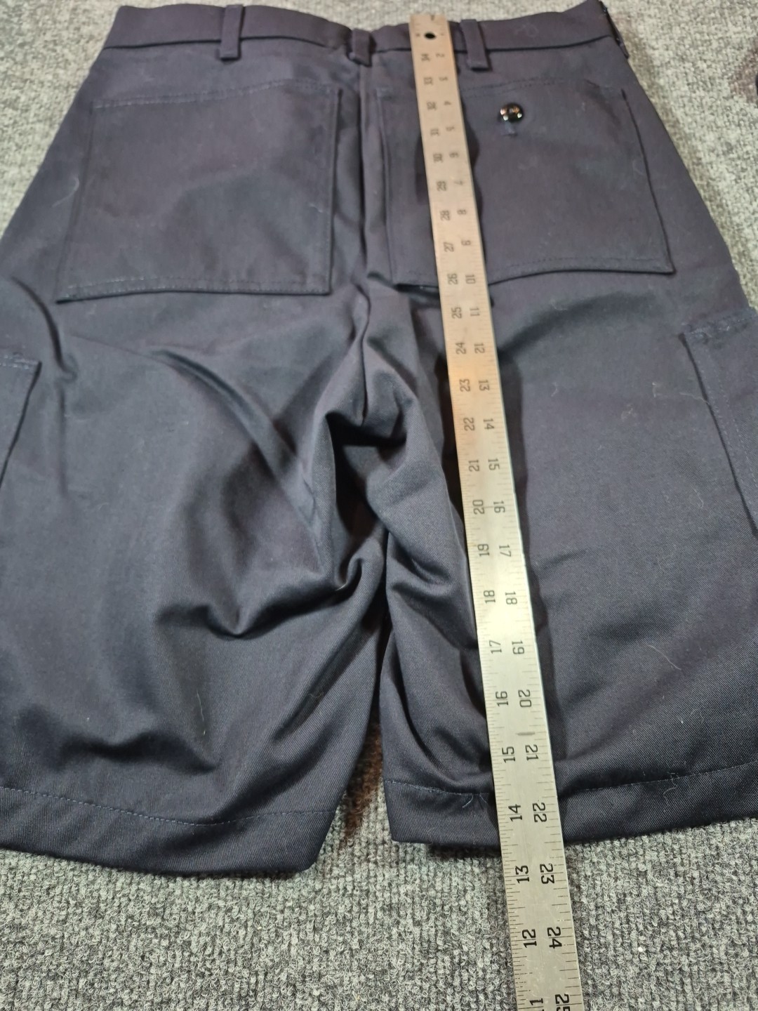 FedEx Stan Herman Reflective Stripe Cargo Shorts Dark Navy Work Size 31L FD28043