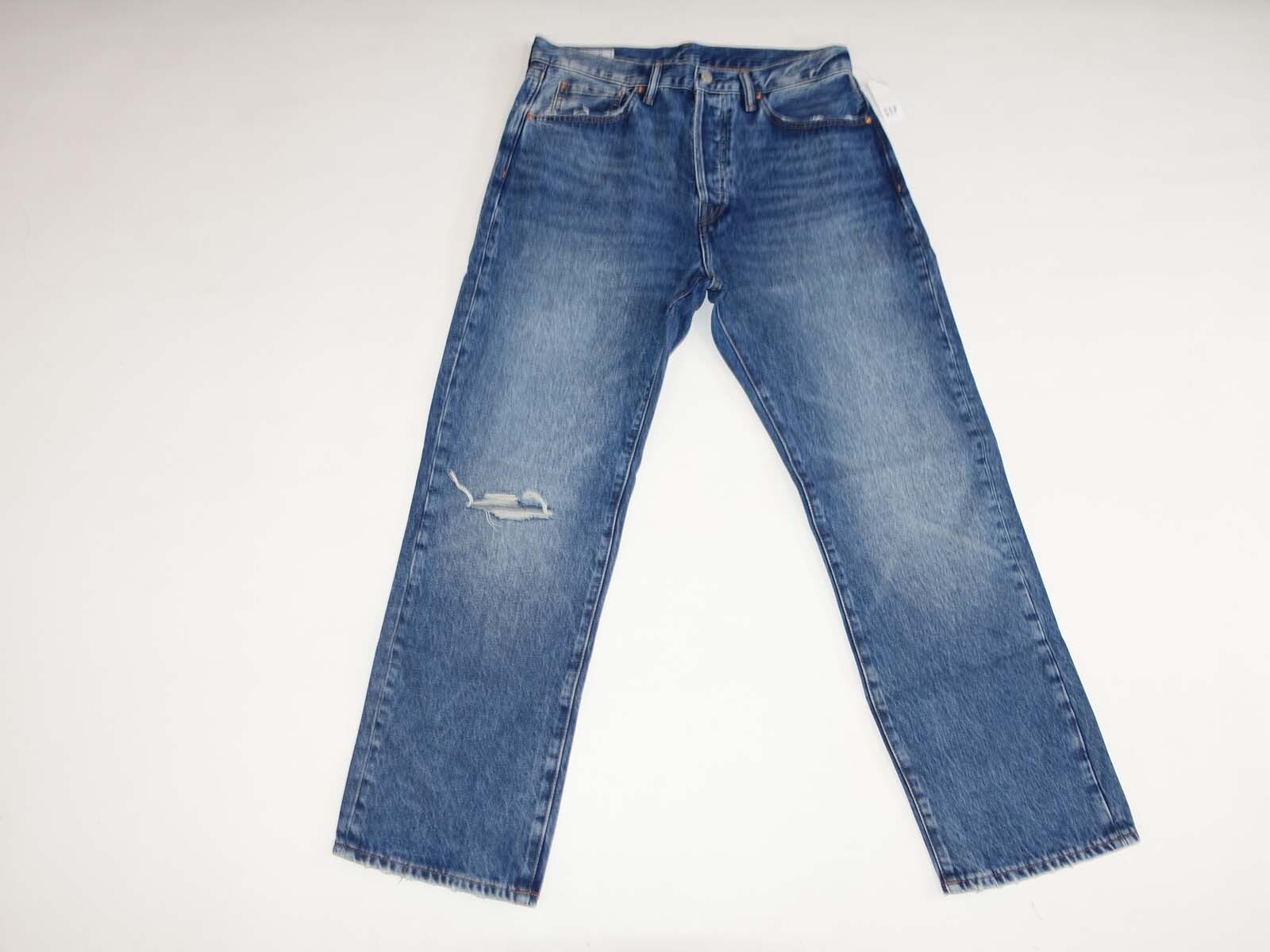 Gap Men’s 90s Original Straight Leg Jeans Size 32 x 30 NWT Button Fly High Rise