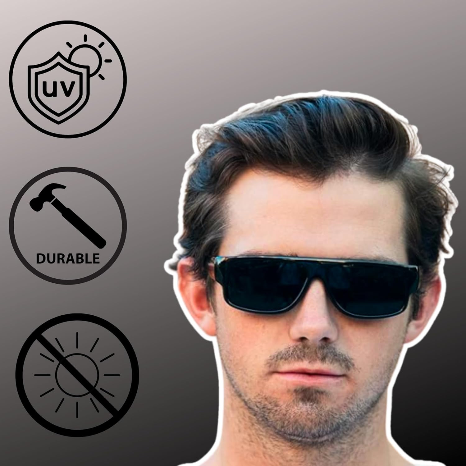 Super Dark Sunglasses 100% UV Protection Category 4 Flat Top OG Eazy E Shades