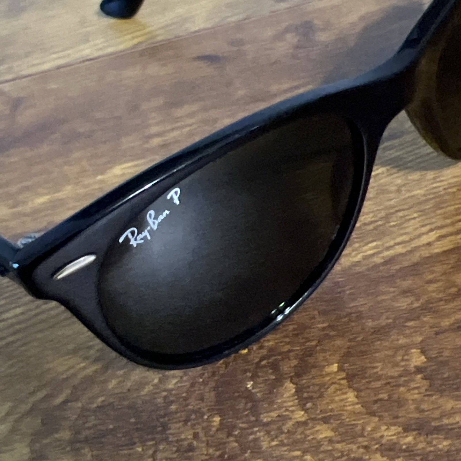 Ray-Ban P RB2185 Wayfarer Classic 901-58 Black Frame Green Polarized Sunglasses