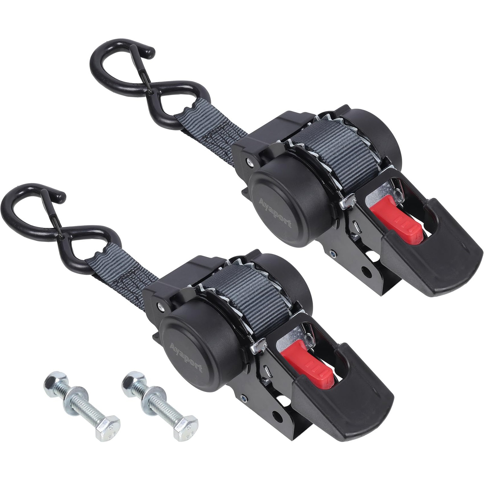 Ayaport Retractable Transom Tie Down Straps 1in X 10ft Tie Down Straps to Traile