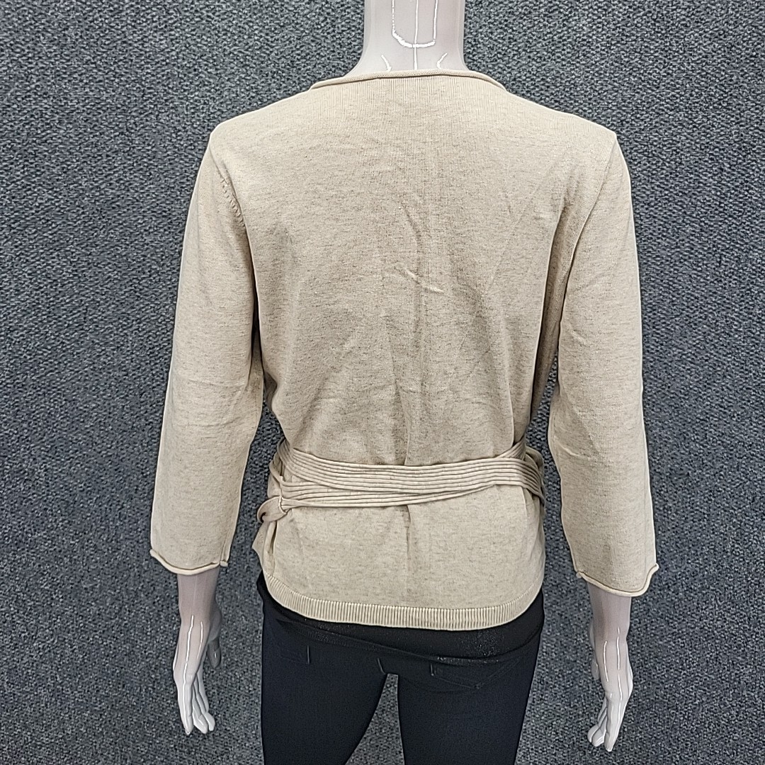 Encore by Idina Menzel Womne’s Beige Wrapped Cardigan Size Medium
