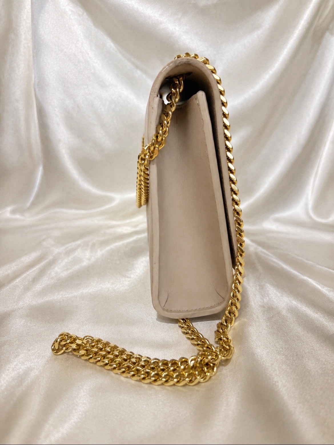 Authentic YSL – Saint Laurent Classic Monogram Crossbody Nude Leather