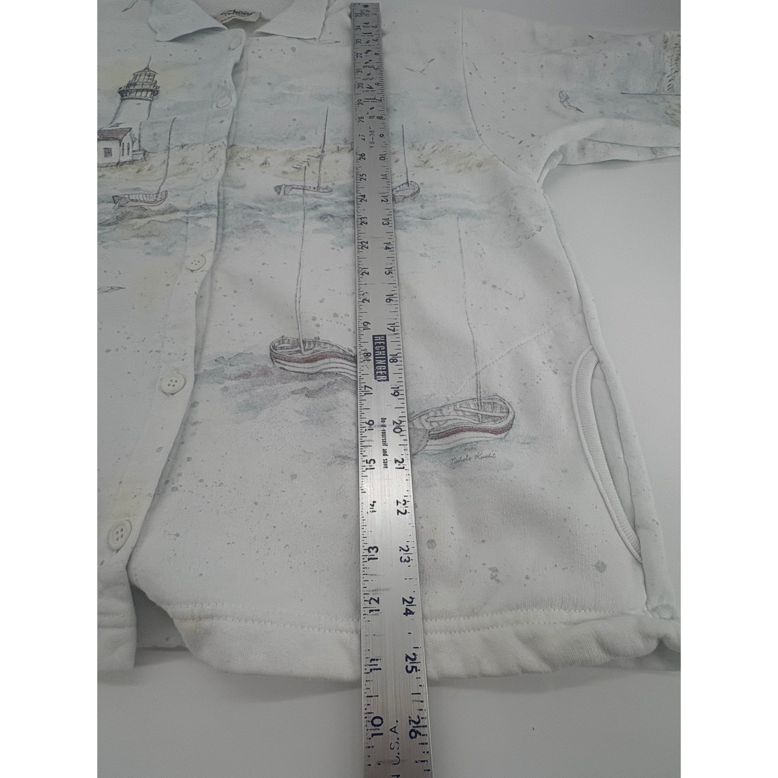 Artisans Novelty Lighthouse Button Up Shirt Coastalcore Cottagecore Aesthetic