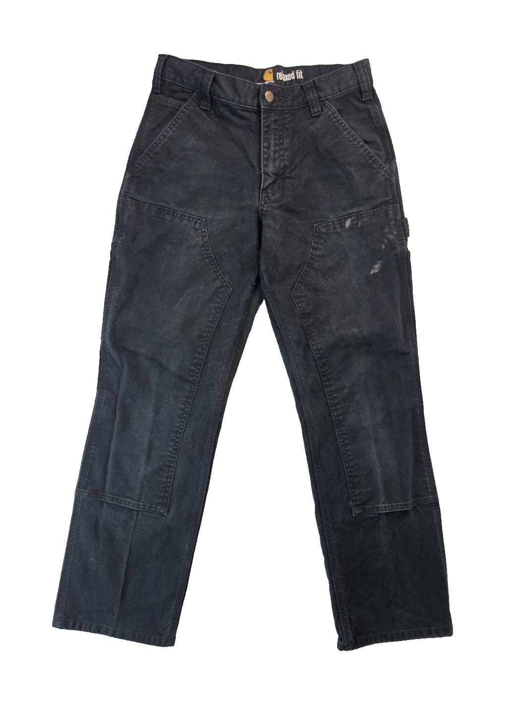 Carhartt Black Double Knee Relaxed Fit Pants Mens103334 BLK Size 30×30