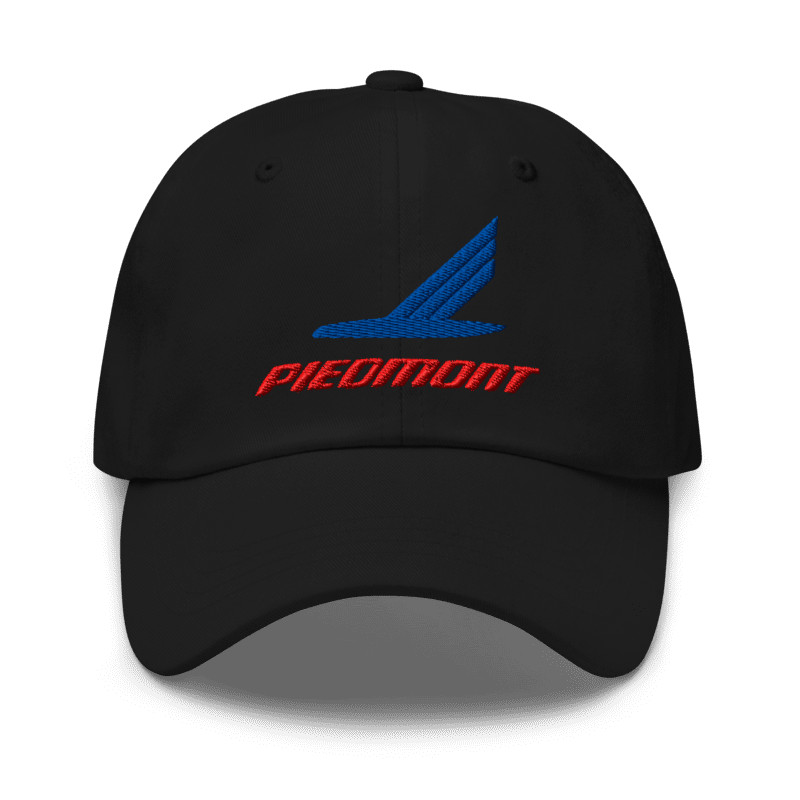 Piedmont Airlines Embroidered Logo Inspired Black Color Classic Dad Hat