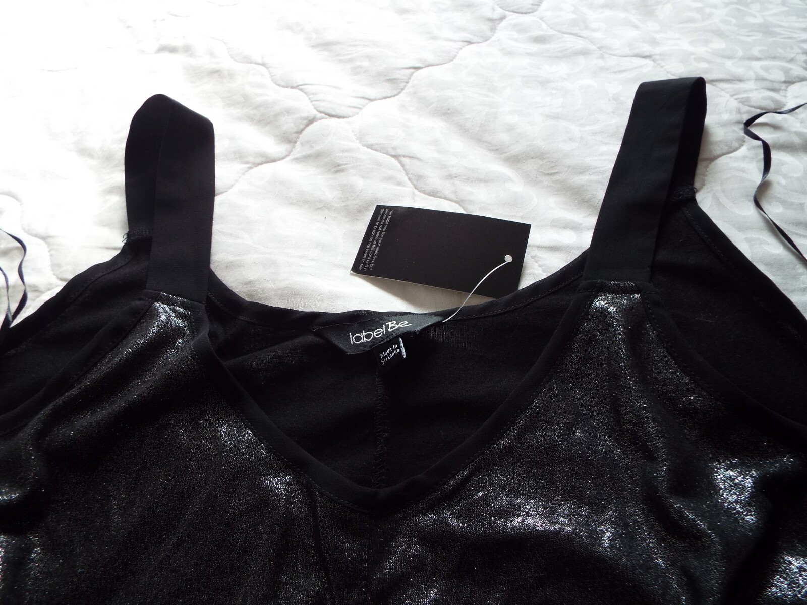 BNWT LabelBe label be Blouse Top in glittery black SIZE UK 12 Euro 40 new
