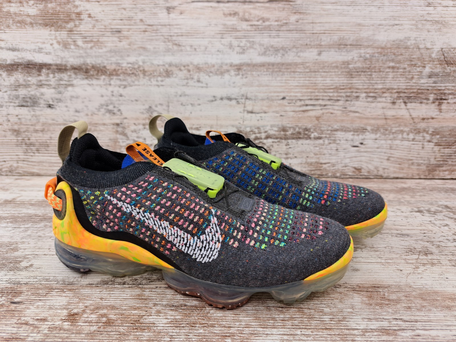 Nike Air VaporMax 2020 FK Flyknit Shoes Grey Multi-Color Women’s Size 5.5