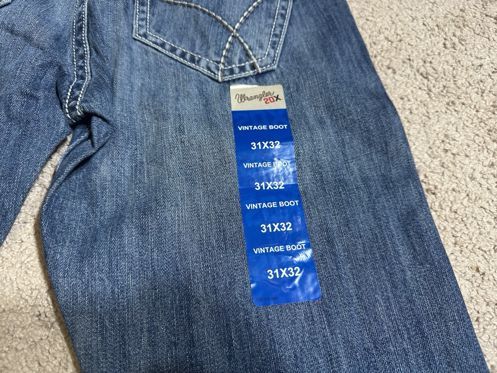 Wrangler 20X Jeans Mens 31×32 Blue Denim Style Boot Cut