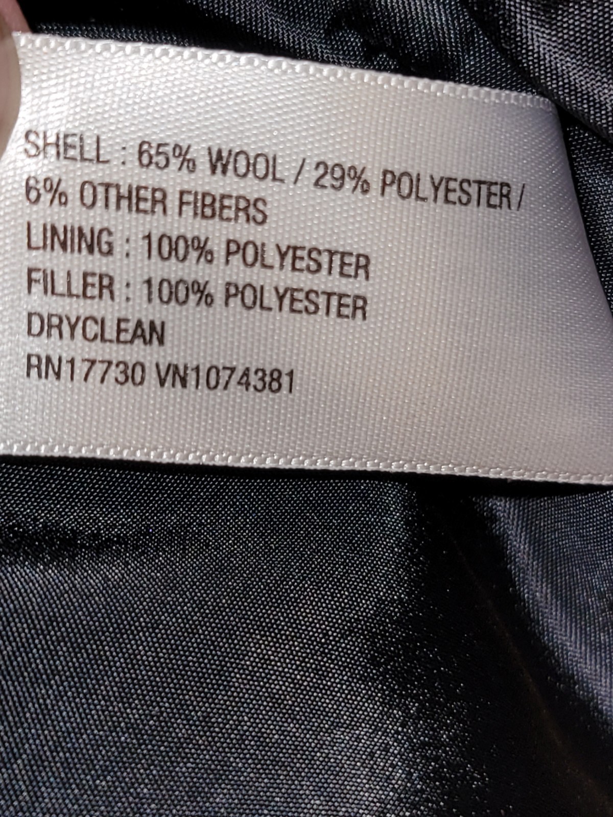 Merona Snap Button/ Zip Up Wool/ Poly Jacket Size Xl