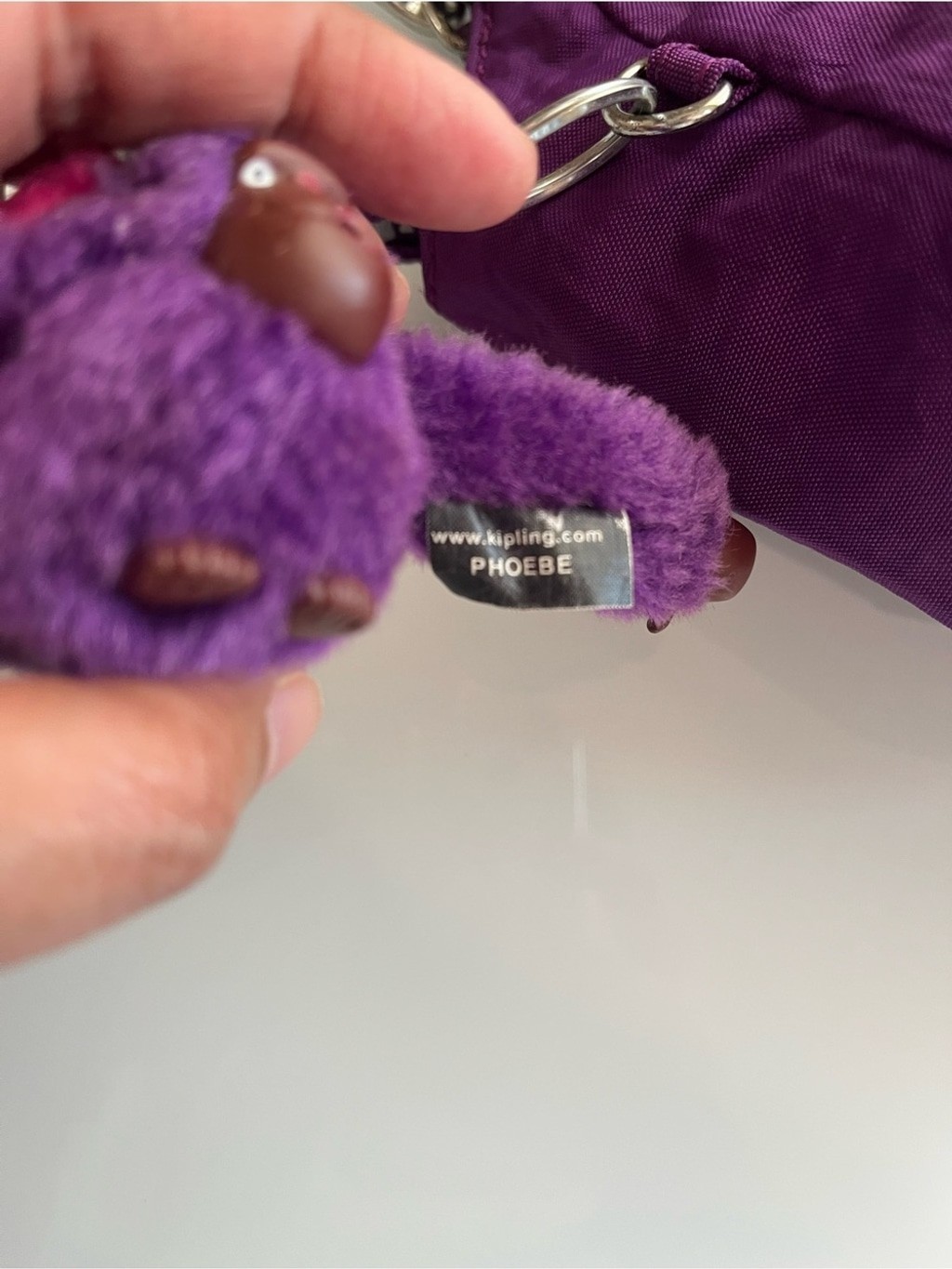 KIPLING PURPLE CRINKLE NYLON MINI CROSSBODY BAG