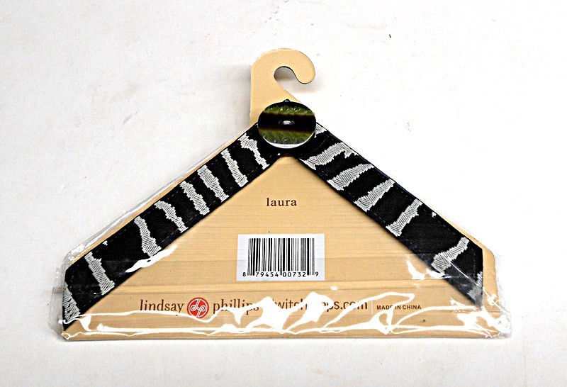 Switch Flops Lindsay Phillips Black Grey Stripes Large Interchangeable Straps