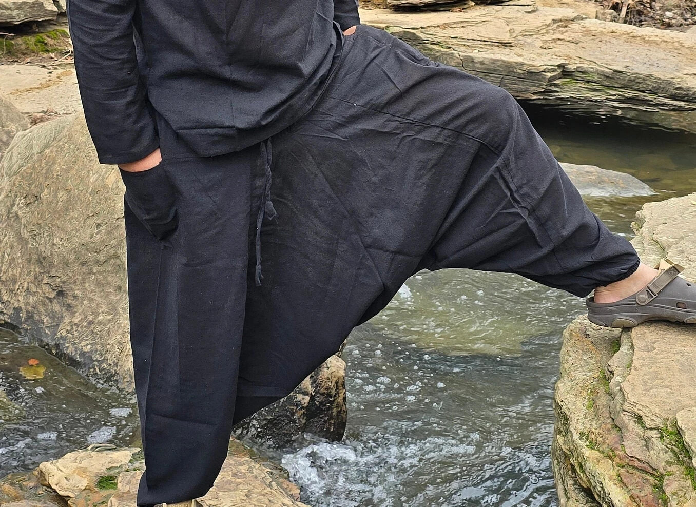 Organically Handmade Natural Stonewashed Hippie Colorful Hemp Harem Unisex pant