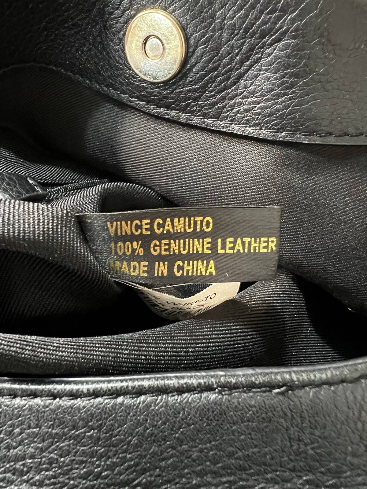 Vince Camuto 100% Genuine Leather Pebbled Shoulder Bag with Modular Pockets.