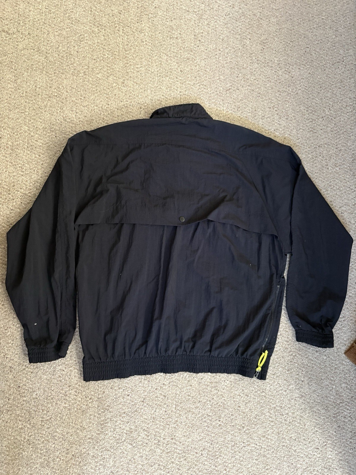 Vintage Le Coq Sportif BLACK & NEON Windbreaker L Green Purple 80s / 90s Jacket