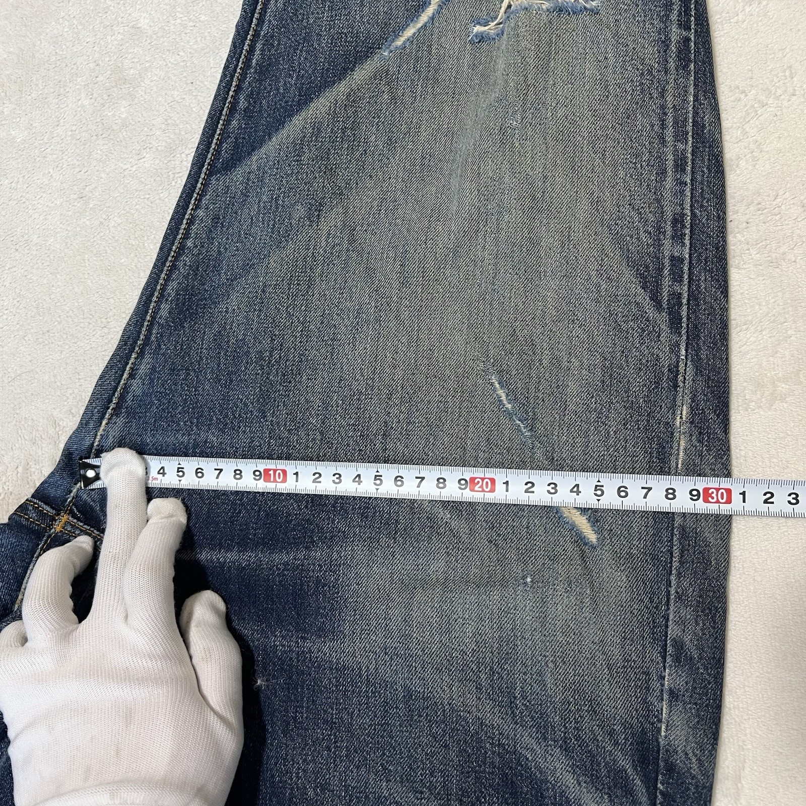 Levi’s 501XX 555 Valencia USA Big E Selvedge Jeans W33 L36 Distressed Boro