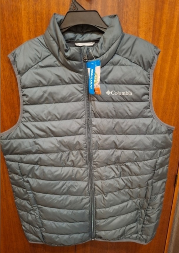 Columbia Mens Foster Falls Omni-Shield Puffer Vest Large Charcoal Grey