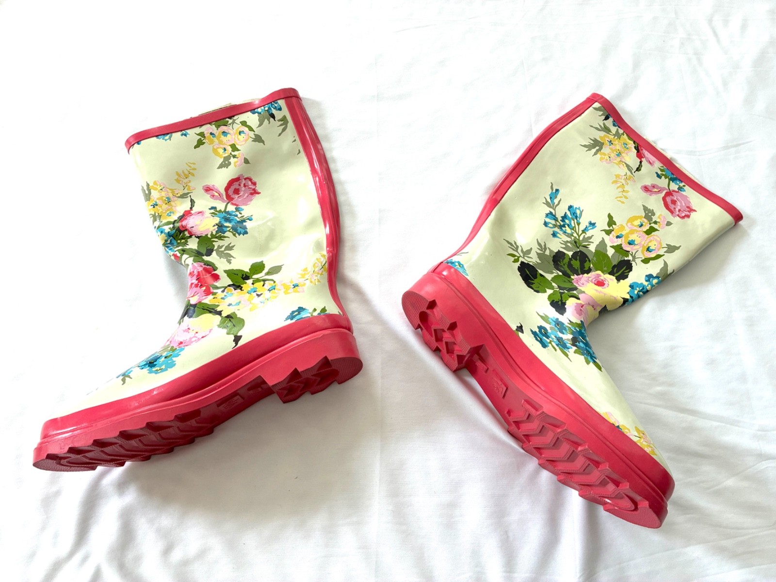 Hopeless Romantic/Victorian Trading Co. Floral Wellies size 10 NEW