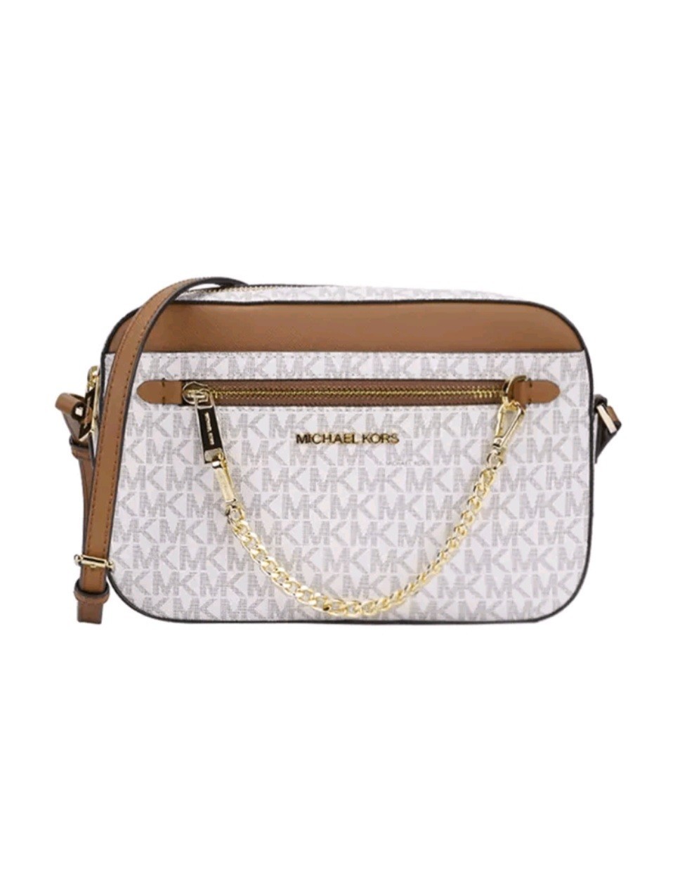 White W/ Gold Michael Kors Jet Set Bag Brand New W Tags