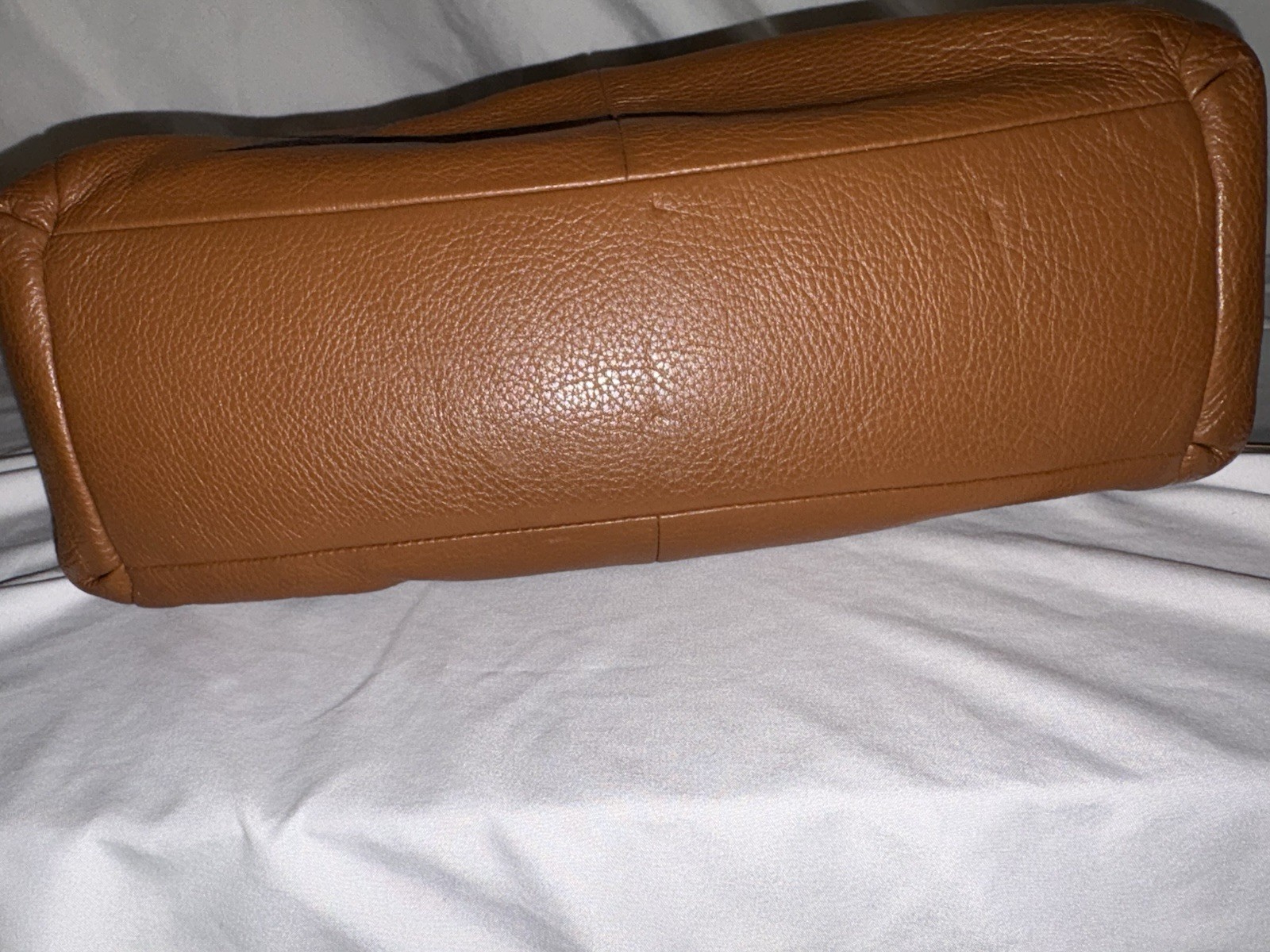 Coach Madison Phoebe Leather Shoulder Handbag Camel Brown