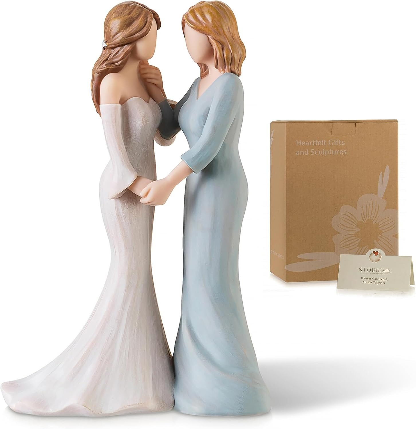 Mother of the Bride Gifts from Daughter: Mom Touches Bride’S Cheek Wedding Figur