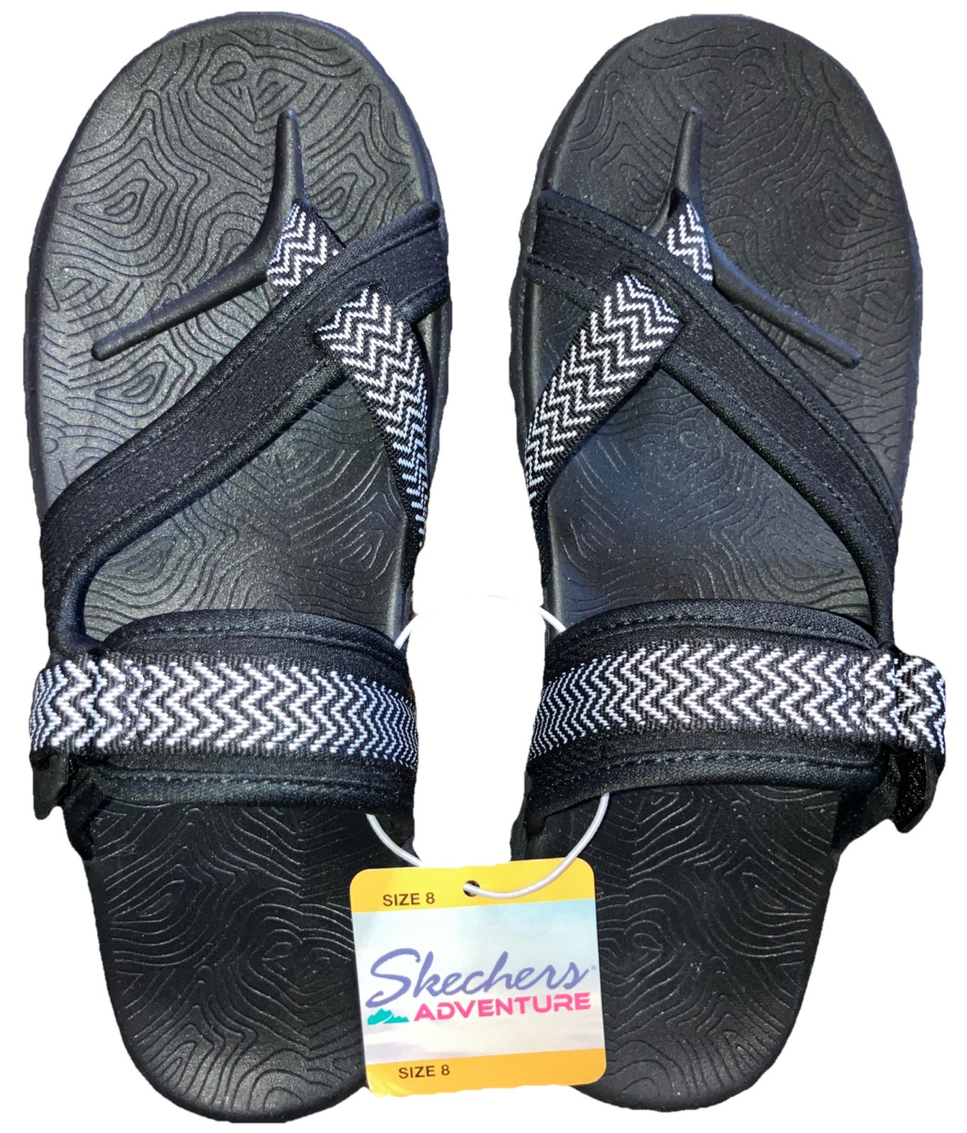 Skechers Adventure Reggae Hook & Loop Strap Slide New Sandal Womens Size 8