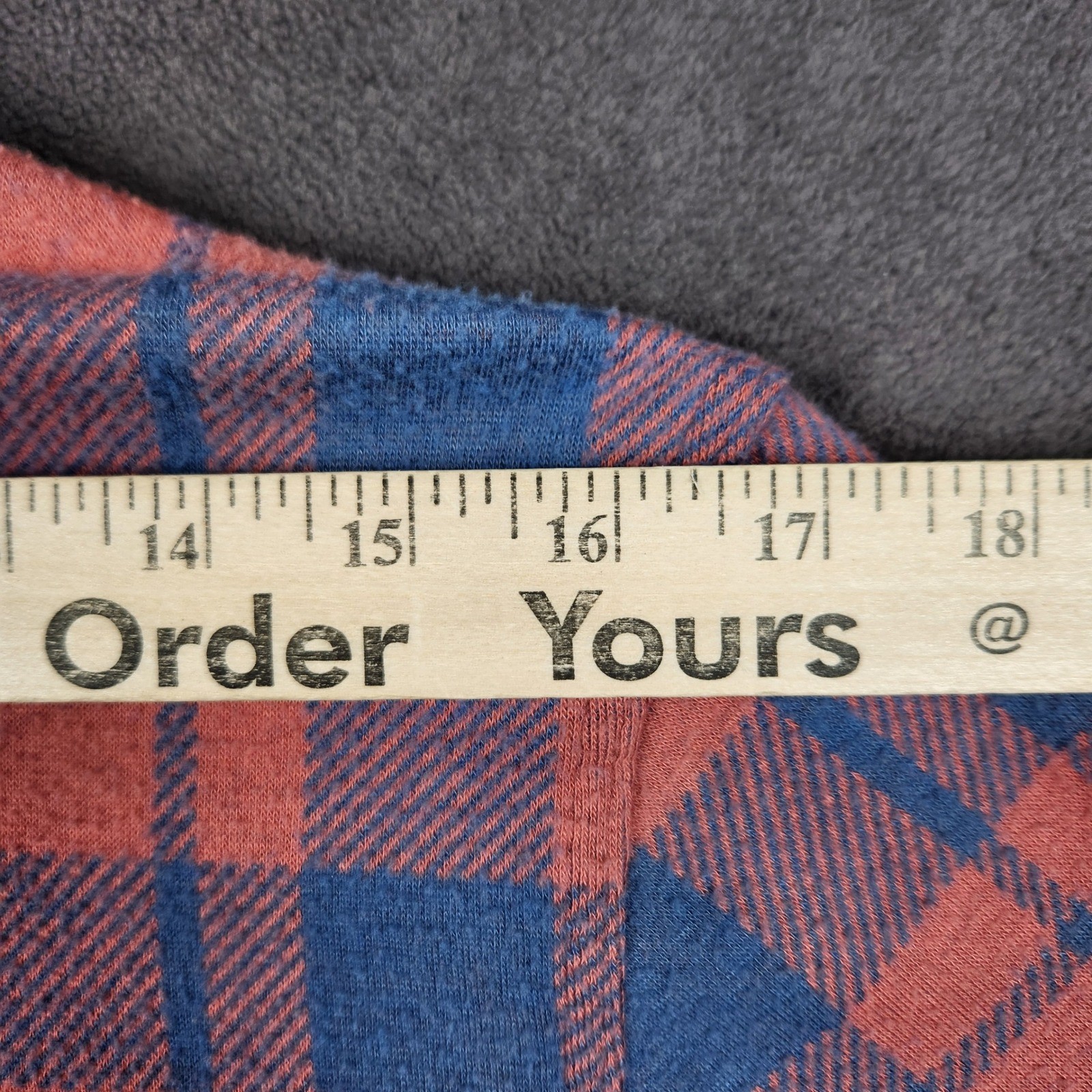 Faherty Legend Sweater Flannel Shirt Mens Medium Rose Blue Check Knit Button Up