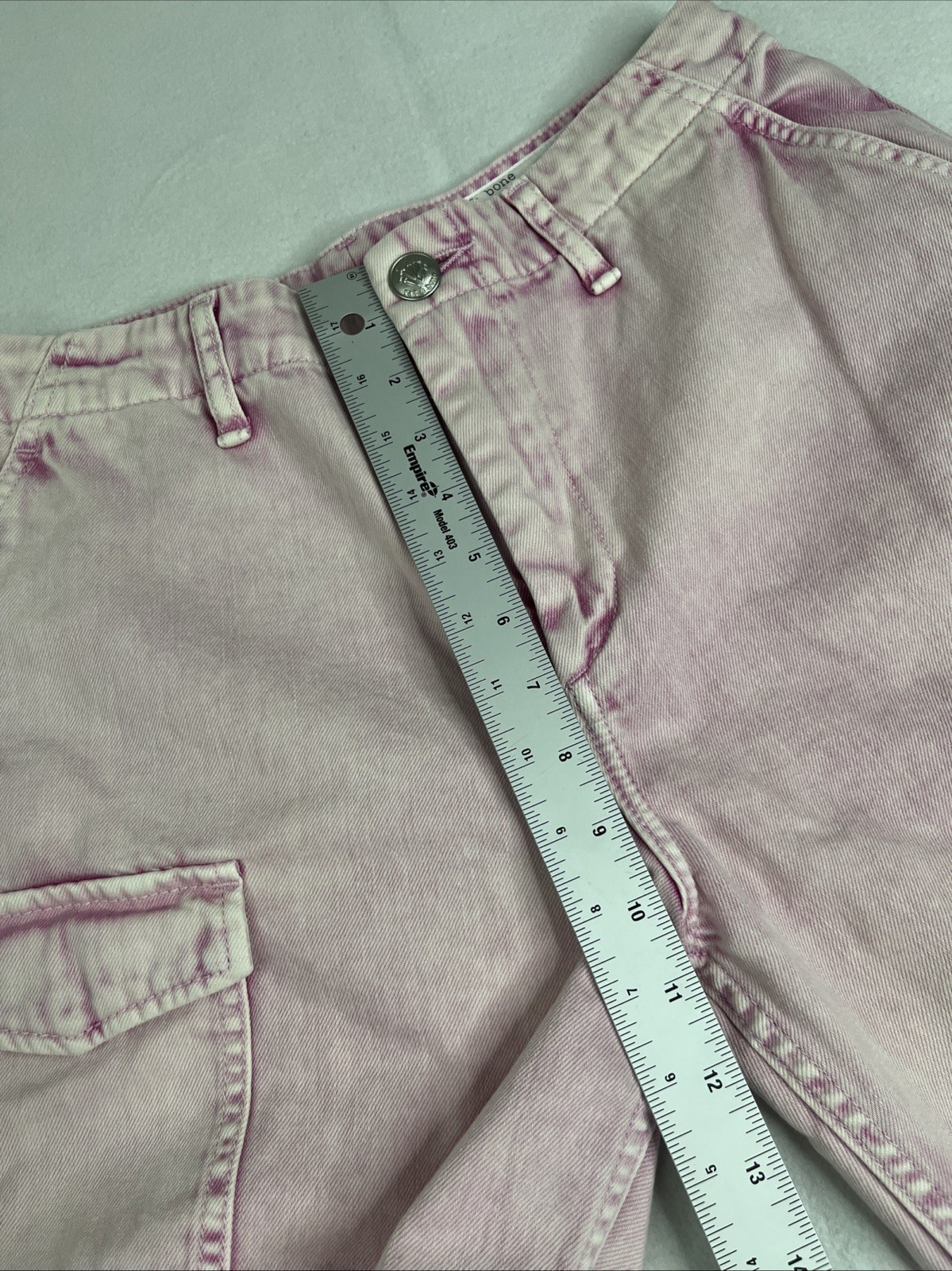 $325 rag & bone Nora Cargo Jeans in Pink Acid 27 Baggy Wide Leg Streetwear