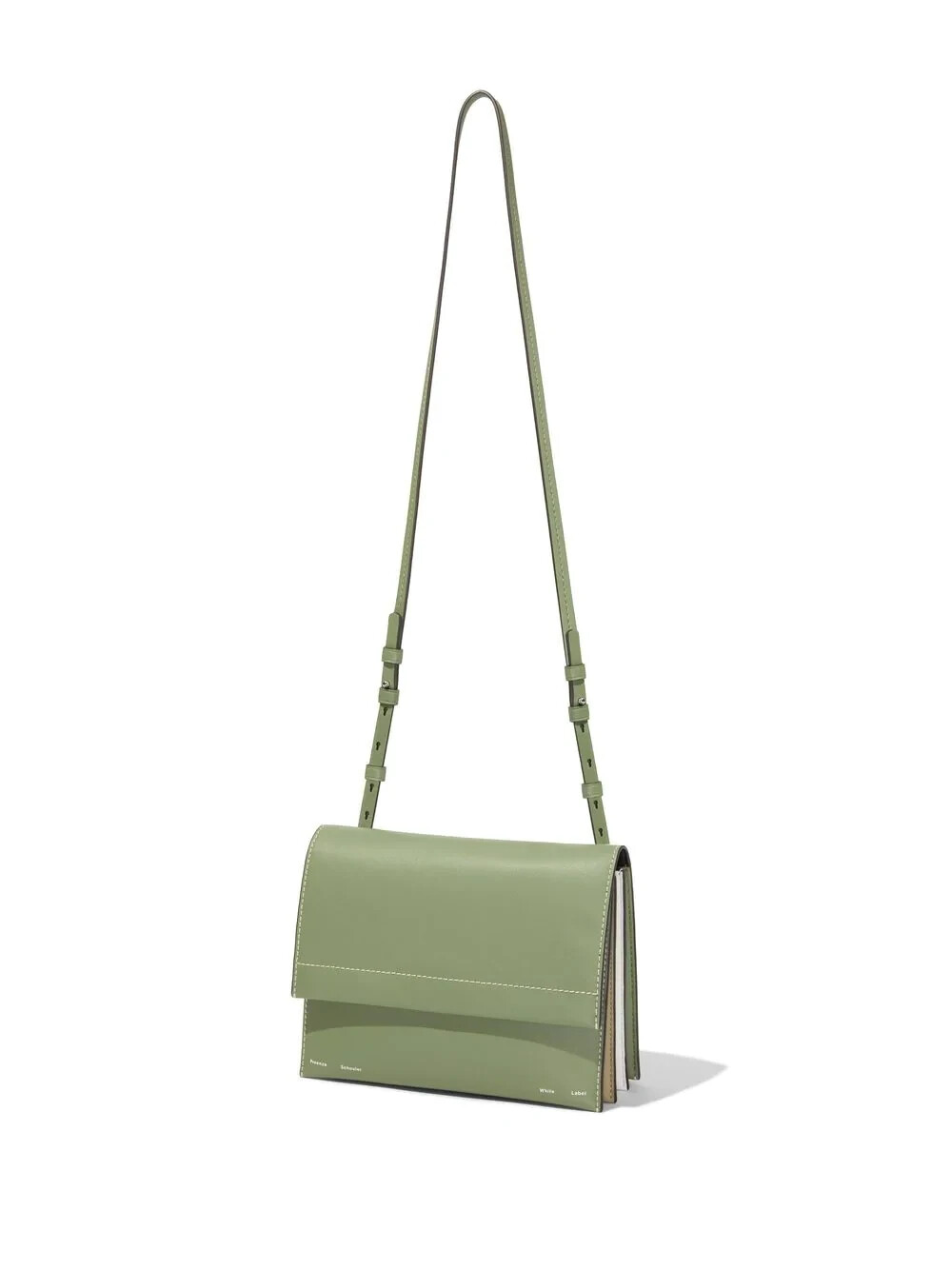 Proenza Schouler White Label Artichoke Green Accordion Flap Shoulder Bag