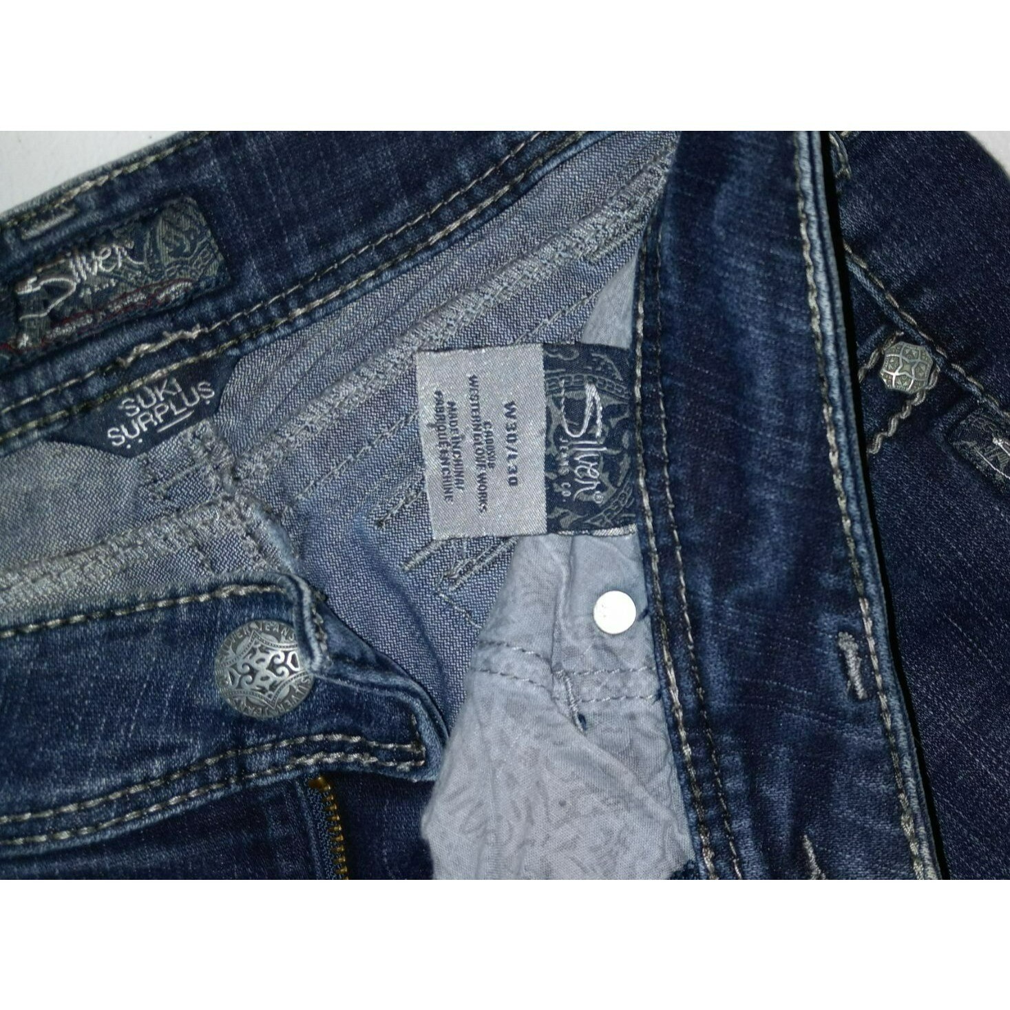 Silver Jeans Co Women’s Suki Surplus Western Gloveworks Size W30 L30 Stretchy Bo