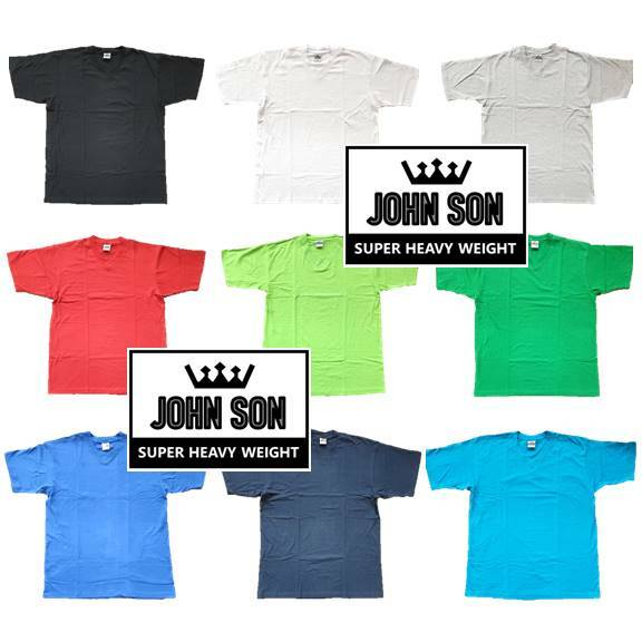 Plain T-shirts V Neck [[[ JOHN SON ]]] Premium Quality [ Small ~ 5XL ] [Single]