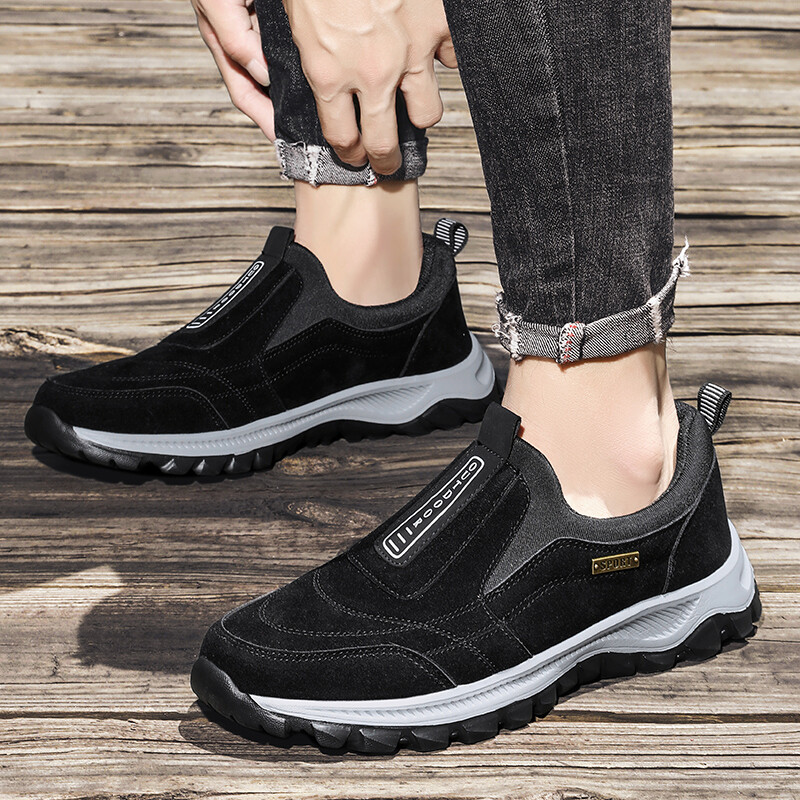Hiking Shoes for Men Daily Outdoor Flat Bottomed Comfortable Walking Loafers