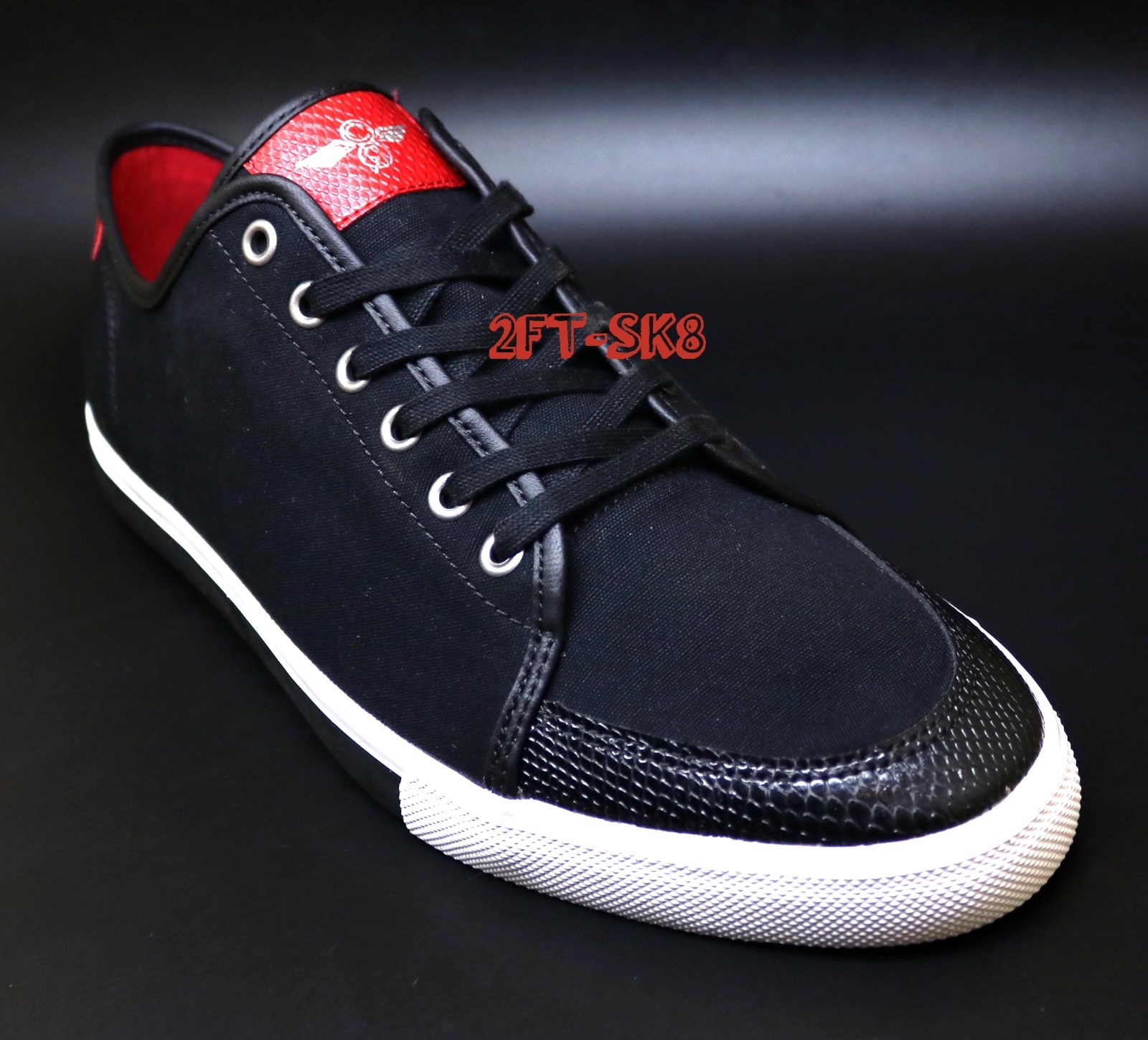 CREATIVE RECREATION DIVINO BLACK SMOKE RED FASHION SNEAKER /CESARIO LO S8912.124