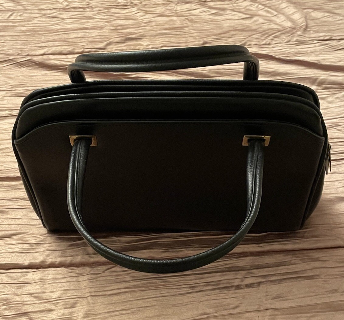 Black shoulder purse/handbag 9.5 in. Ht. X 13.5 in. L X 4 in. W