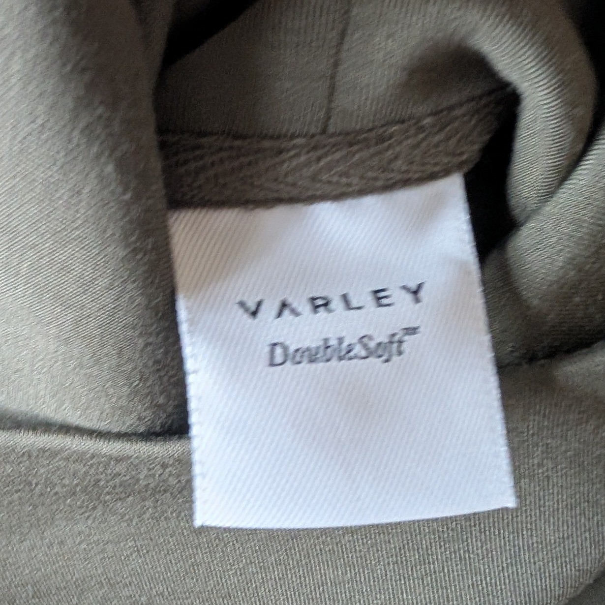 Varley Freya DoubleSoft Sweatshirt Olive Green Cowl Neck Drawstring Waist- Small