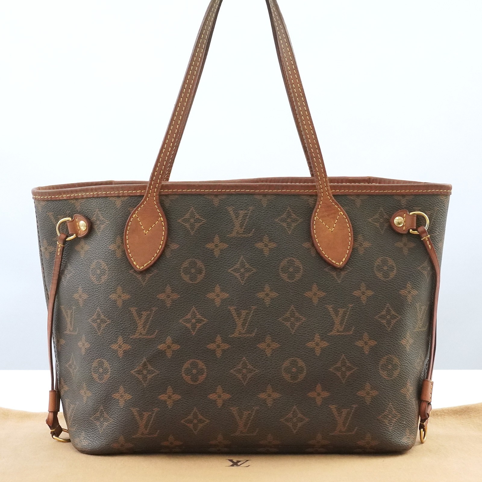 LOUIS VUITTON LV Monogram Neverfull PM M40155 Tote Bag Brown VI2130 Auth #56747A