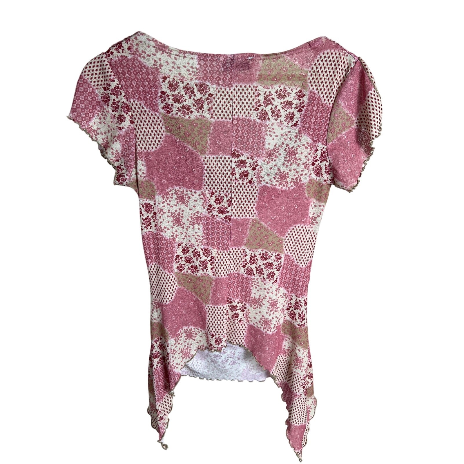 VIntage Freelance USA Asymmetric Pink Square Top *Dimensions in PIctures*