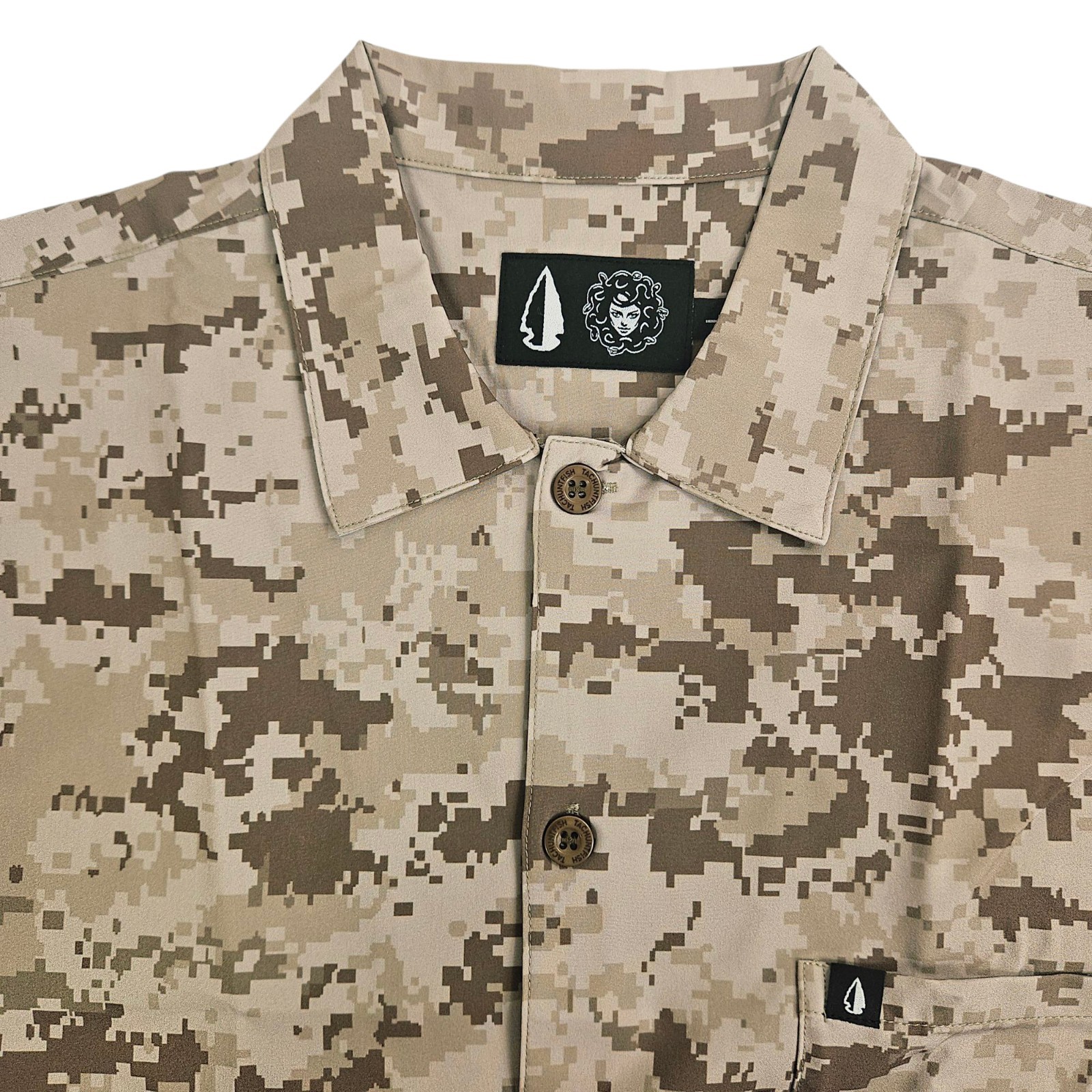 Tachuntfish THF Mojito AOR1 Camo Button Up Shirt Mens Large Original Fit