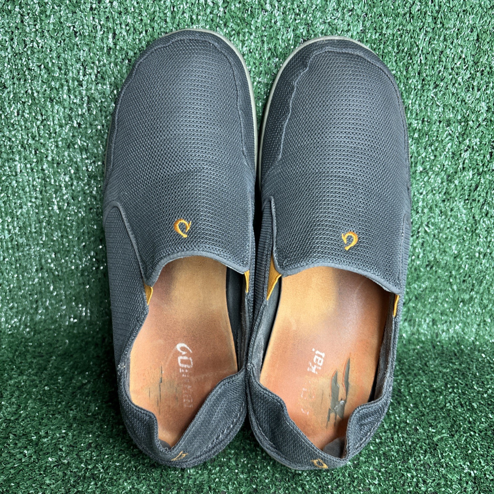 Olukai Men’s Nohea Mesh Slip On Sneakers Gray Loafers Men’s 12