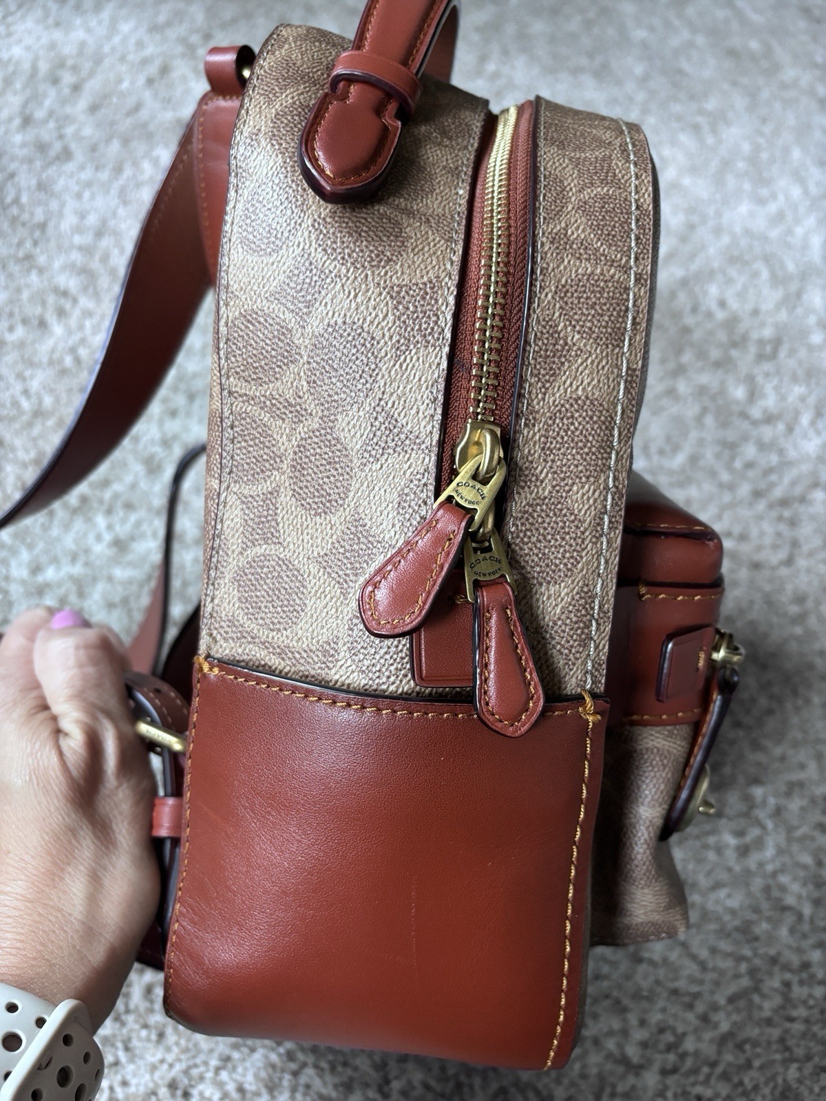 Coach Campus Backpack 23 In Signature Coated Canvas& Refined Calf Leather