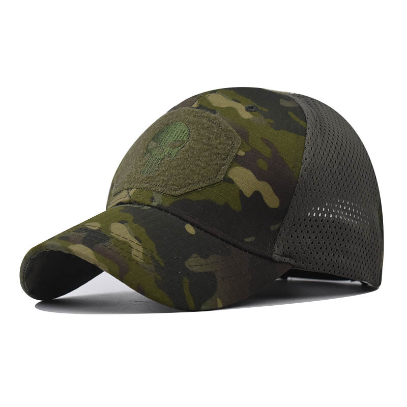 Skull Camouflage Baseball Cap Tactical Army Outdoor Sports Hat Sunshade Hat
